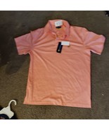 NWT Jack Nicklaus Golden Bear Golf Shirt Collar teal pink Salmon Polo  M... - £23.91 GBP