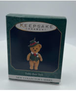 Hallmark Keepsake Miniature Ornament 1997 Teddy Bear Style #1 In Origina... - £3.81 GBP