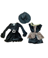 pre-own Girls 2 HALLOWEEN COSTUMES sz XS 4-5years Witch Dress Hat Party ... - $14.75