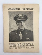 1948 Playbill Fulton Theatre Paul Kelly, Jay Fassett in Command Decision - £14.97 GBP
