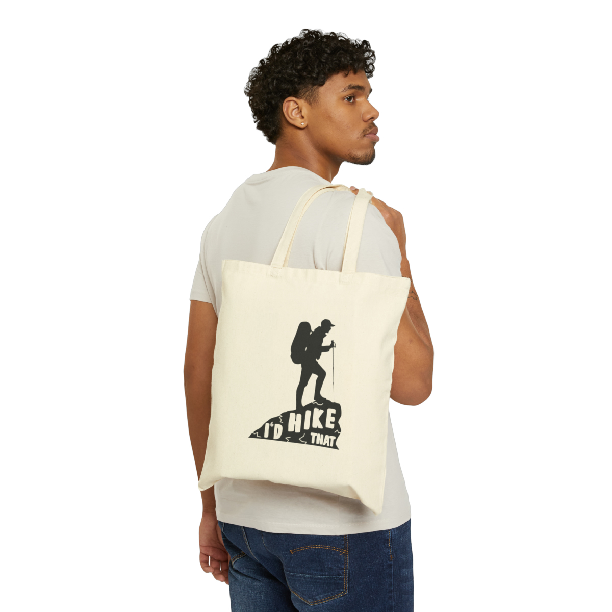 Primary image for I'd Hike That Unisex Cotton Canvas Tote Bag with Durable Handles
