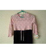 My Michelle girls long party dress pink lace black velvet  NWT size 16 NOS - $19.75