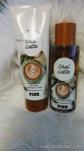 Pink By Victoria's Secret 2PC Sets Chai Spices Brown Sugar Body Lotion and Fragr - £43.96 GBP