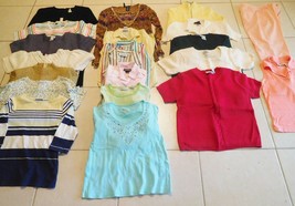 Ladies Womens Lot 21 Dresses-Sweaters-Blouses-Pants Set See Desc. Sz Sma... - $15.74