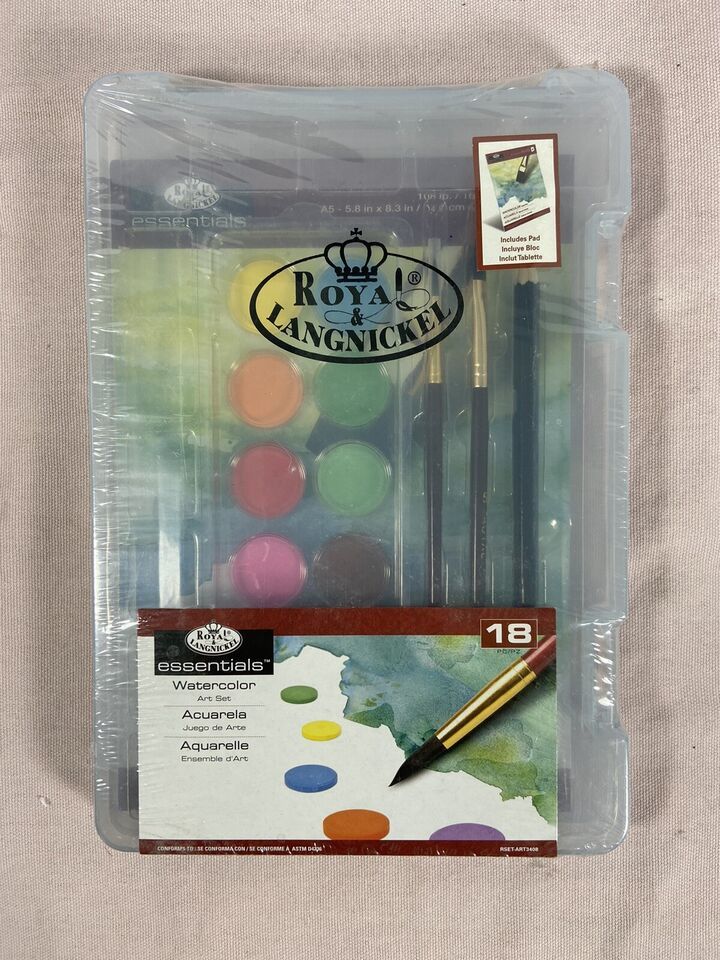 New, Royal &amp; Langnickel 18 Peace￼ Watercolor Set artist paint &amp; Brushes. - $12.19