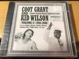 Coot Grant Kid Wilson Complete Recorded Works Volume 3 1931-1938 SEALED  - £25.03 GBP