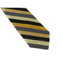 Men's Stacy Adams Tie and Hankie Set Fancy Woven Silky Satin #SAT84 Gold image 3