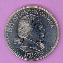 1993 London Ontario Trade Token or Dollar John Graves Simcoe Courthouse NBS - £4.69 GBP