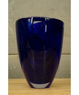 Studio Art Glass KOSTA BODA Atoll Sweden Cobalt Blue Anna Ehrner Flower ... - £75.35 GBP