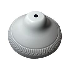 White Metal DEFECTIVE Beautiful Vintage/Antique Lamp Base With Ridges - $15.72