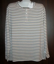 Onia  Men&#39;s  Beige White  Stripes Cotton  Blend Sweater Sweatshirt Size XL $85 - £29.26 GBP