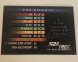 Star Trek The Next Generation Trading Card Season 4 #401 Checklist B - $1.97