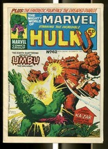 Mighty World Of Marvel #62 1973-HULK-FANTASTIC FOUR-KAZAR-KIRBY-UK Comic Fn - £40.13 GBP