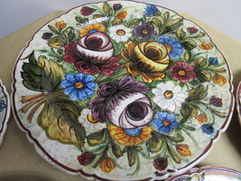 Céramique italienne de Castelli,majolica  6 pcs,platter, flower frog,plates[cast - £216.72 GBP