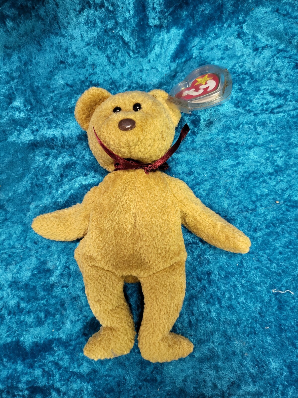Ty Beanie Babies Curly The Bear Plush Toy - 4052 with Tag Protector Item image 6