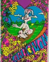 Psychedelic Mod Hippy Art Vintage GROOVIN Pop Shot Sticker Tom Gatz Rabbit 1960s - £40.67 GBP