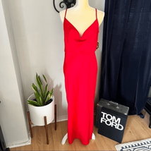 Taylor Midi Slip Midi Dress, Holiday/Christmas Party Dress, Red, Size 10... - $73.87