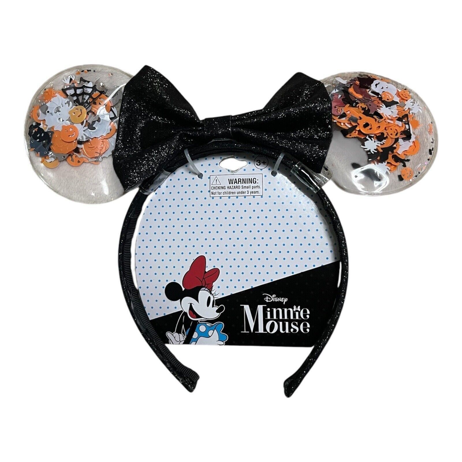 Disney Minnie Mouse Ears Headband with Halloween Confetti NEW - $9.61