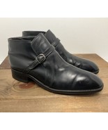 Vintage Sears Leather Ankle Boots Easy Flex Black Buckle Strap Men’s 11D... - $118.63 CAD