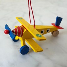 Vintage Steinbach Bi-Plane Wooden Christmas Ornament Made in Germany 4&quot; ... - $23.70