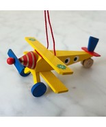 Vintage Steinbach Bi-Plane Wooden Christmas Ornament Made in Germany 4&quot; ... - $23.70