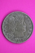 1909 P Barber Liberty Half Dollar Scarce Semi Key Date Silver Coin 240 - $4,939.69 MXN
