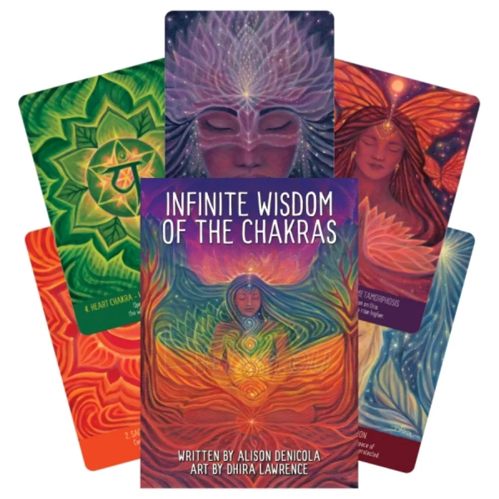 10.4cm X 7.3cm Infinite Wisdom of The Chakras Oracle Cards 42 Chakra Color - £11.40 GBP