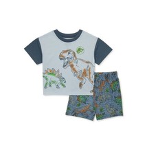 Jurassic World Toddler Boy Short Sleeve &amp; Shorts Pajama 2-Piece Size 12M NEW - £14.70 GBP