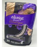 Always Discreet Boutique Extra Heavy Long Pads Size 6 Black 20 pk COMBIN... - $11.99