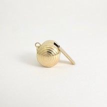 Vintage 1940&#39;s Whistle Bracelet Charm Necklace Pendant 14K Yellow Gold, ... - £546.70 GBP