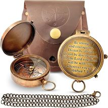 Brass Compass &#39;God My Lord Guide Me&#39; | Inspirational Christian Gift for ... - $25.73