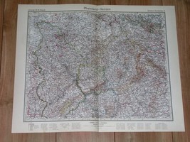 1932 Original Vintage Map Of Rhineland Rheinland Ruhrgebiet Frankfurt Germany - £14.05 GBP