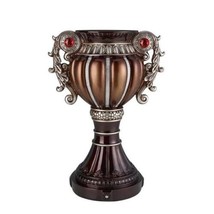 Delicata Polyresin Urn-Shaped Decorative Vase Reddish Bronze 17.5in OK-4296V - £62.57 GBP