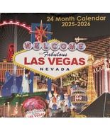 2025 2026 2 Year 24 Month Las Vegas Wall Calendar Caesars Flamingo Venetian - £11.84 GBP