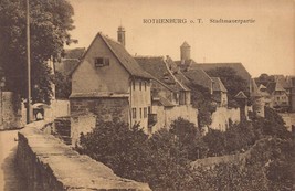Rothenburg O D Tauber Bavaria Germany~Stadtmauerpartie~Photo Postcard - £5.24 GBP