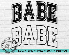 Babe Varsity SVG Babe PNG, Babe Svg Cut File For T-shirt, Varsity Style Sports - £2.40 GBP