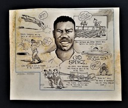 1945 Antique B Franklin Drake Orig Art Sports Baseball Gid Spence Townie Ri - £97.30 GBP