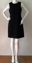 THEORY Black Cotton Sleeveless Textured Dress (Size 10) - £23.94 GBP