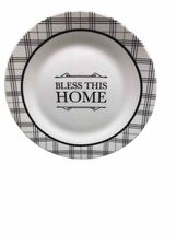 Black and White Plaid Side /Salad/Desert Plate 8 in. (1) Royal Norfolk-B... - $18.69