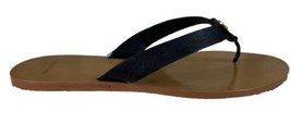 Tory Burch Thora Patent Calf Thong Sandal Black Size 9 Flip Flops - £29.34 GBP