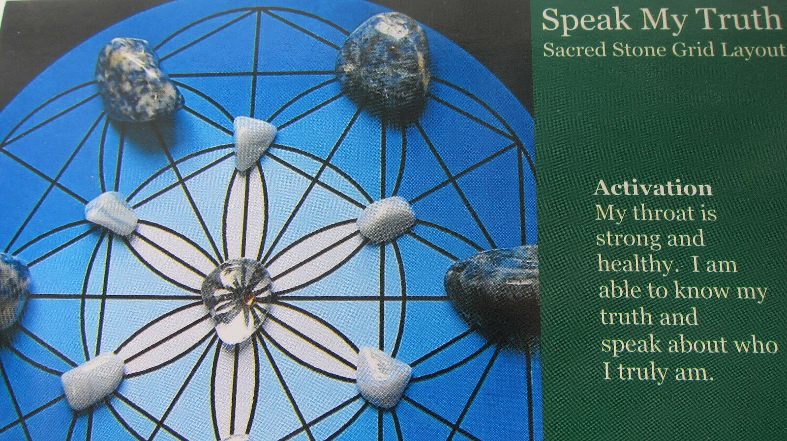 Grid Layout Card Speak My Truth  4&quot; x 5&quot; Cardstock Healing Crystals Reik... - $1.67