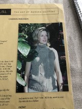 Black Purl Knitting Pattern  Carmen Miranda Sleeveless Ladies Cable Swea... - $8.78
