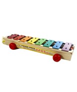 Vtg 1964 Fisher Price Pull A Tune Xylophone Musical Pull Toy Working No ... - $28.04 CAD