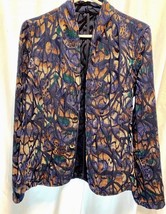 Vintage High Quality Reversible Tapestry Like Fabric Blazer Jacket Size M - £31.60 GBP