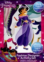Disney Jasmine Princess Paper Doll Fashion Designer Activity Set Kit Mix Match - £9.48 GBP