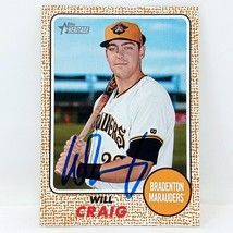 2017 Topps Heritage Minors #59 Will Craig SIGNED Bradenton Marauders Auto Card - $1.95