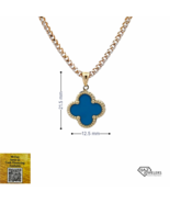 10K Gold Turquoise Van Cleef Inspired Charm - £43.82 GBP