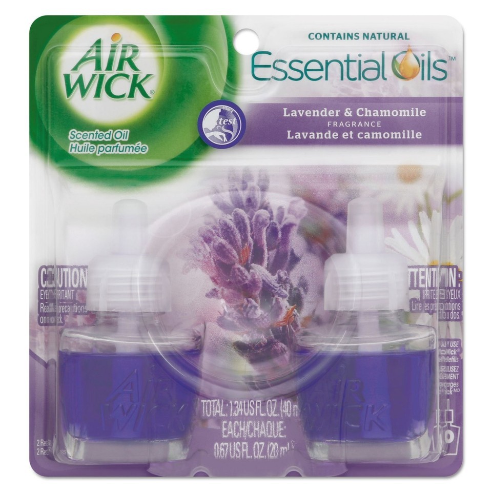 Air Wick Plug-In Scented Oil Air Freshener Warmer Refills, Lavender and - $9.98