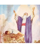 1906 Abraham and Isaac Print Story Of The Bible 8.25 x 5.75&quot; Antique Art - $25.98