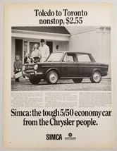 1967 Print Ad Simca 4-Door Economy Cars Chrysler Happy Family - £9.19 GBP